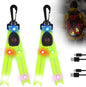 Luz piscante LED para mochila escolar - 2 refletores infantis recarregáveis Luz piscante Luz de segurança para mochila escolar, Pingente refletor de luz de segurança à prova d'água para mochila escolar, mochila, caminhada, corrida