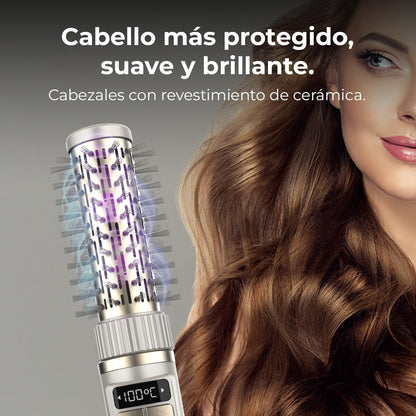 Cecotec Escova de ar com 2 cabeças CeramicCare 2 em 1 Gyro. 1000 W,
