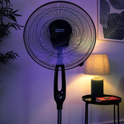 Cecotec Ventoinha de pé com controlo remoto EnergySilence 560 Max Smart. 45W, diâmetro de 16", 5 pás, temporizador de 12h, ecrã LED, controlo tátil, oscilação automática de 80º