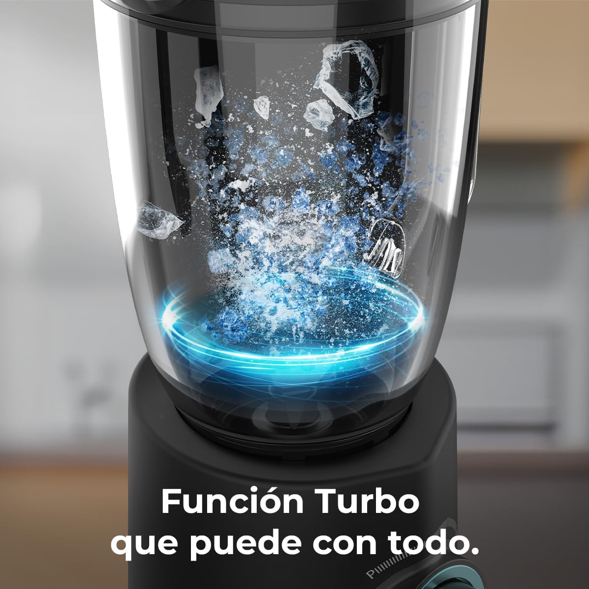 Cecotec Liquidificador de Copo Power Black Titanium 2300Max Mix Go. 2300W de Potência Máxima, 1,5L de Capacidade, 5 Velocidades, 6 Lâminas com Revestimento de Titânio Preto e Jarra Termorresistente