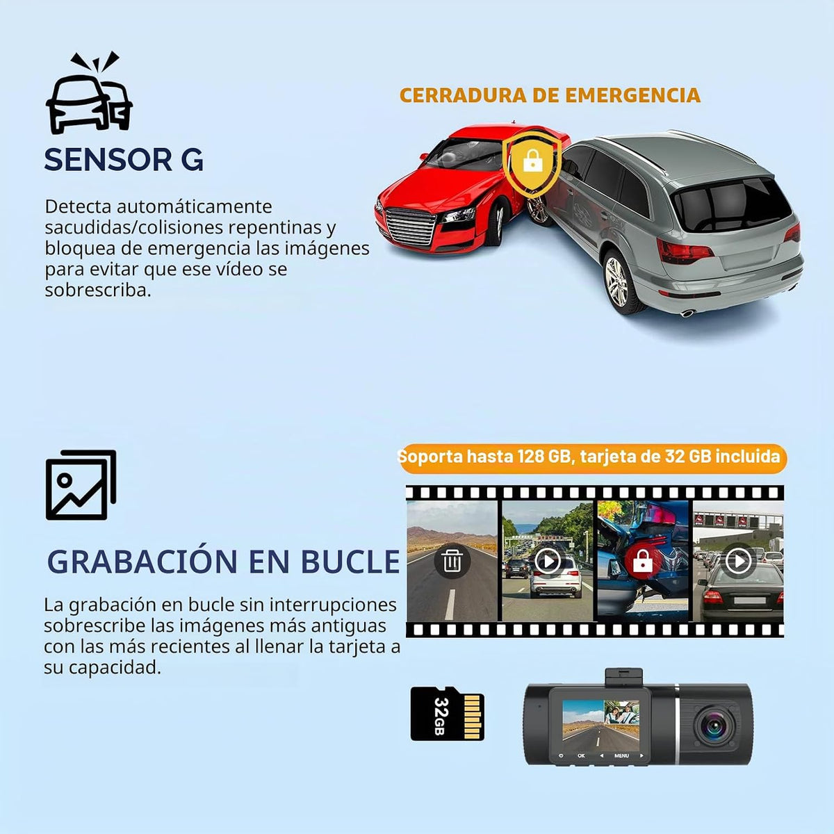 A ABASK Dash Cam J05 é uma câmera de painel de lente dupla de alta definição projetada para registrar a estrada à frente e o interior do veículo simultaneamente. Ele possui resolução 1080P+1080P, um amplo campo de visão de 3100