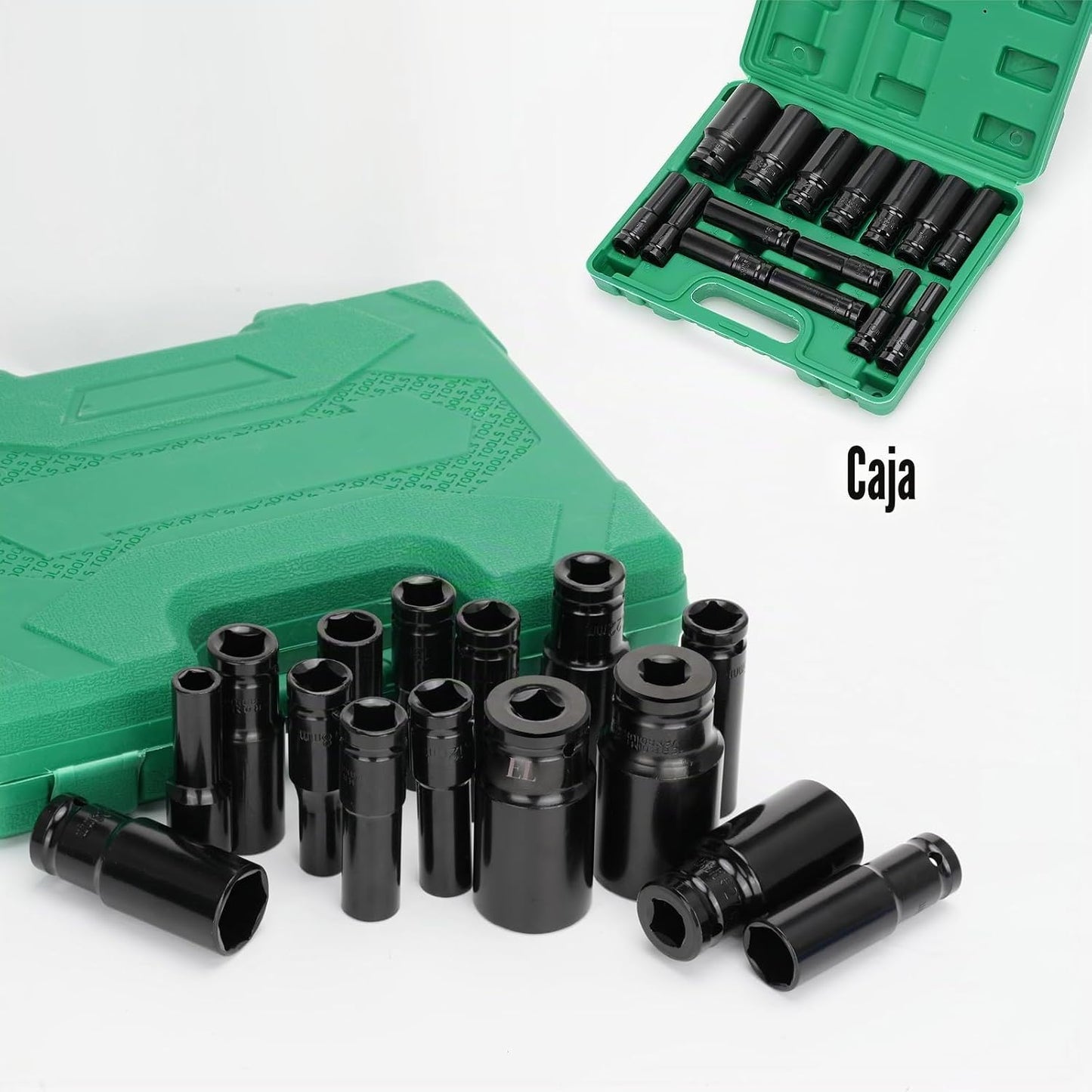 Conjunto de 15 peças Chaves de Caixa de Impacto 1/2", CR-V