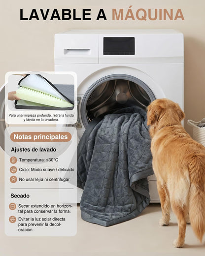 Cama cão grande - 104 x 68 x 8 cm, colchão impermeável para cães, uma face de pele sintética