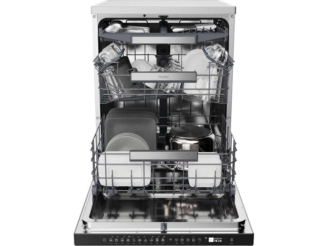 Máquina de Lavar Loiça HAIER XF 5C4M1X (15 Conjuntos - 60 cm - Inox)