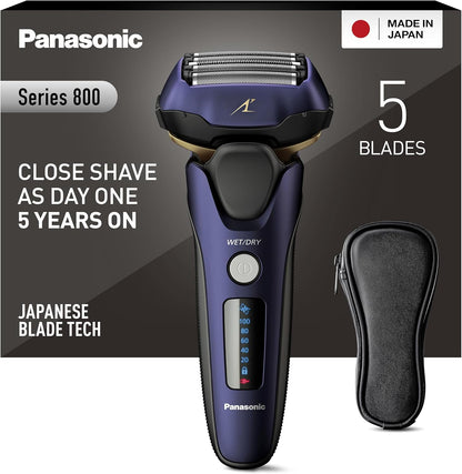 Panasonic Série 800 ES-LV67 Máquina de barbear premium (Motor ultrarrápido, 5 lâminas de precisão nanométrica, cabeça multiflexível com 16 direções