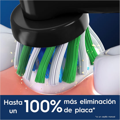 Oral-B Pro CrossAction Cabeças de Substituição ORIGINAIS para Escova de Dentes Elétrica Oral B Pro, Pack de 10 Reposições Com Indicador de Uso, Preto (Tamanho Buzón)