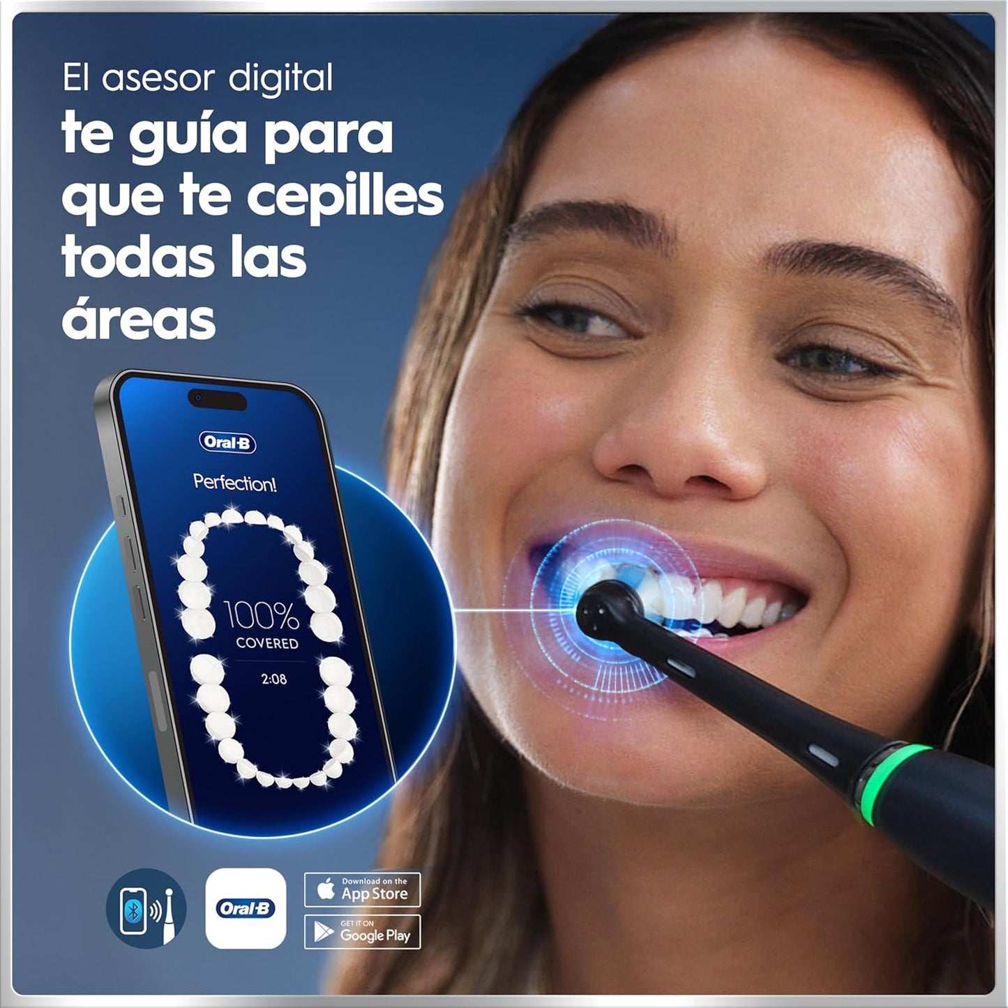 Oral-B iO 6 Escova de dentes elétrica preta com cabo recarregável, 3 cabeças, 1 estojo de viagem, 5 modos de escovar com branqueamento dental
