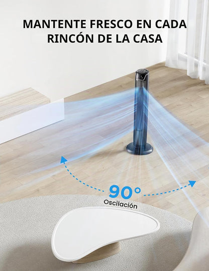 Midea FZ10-17JR - Ventilador de torre silencioso com controlo remoto (92 cm,