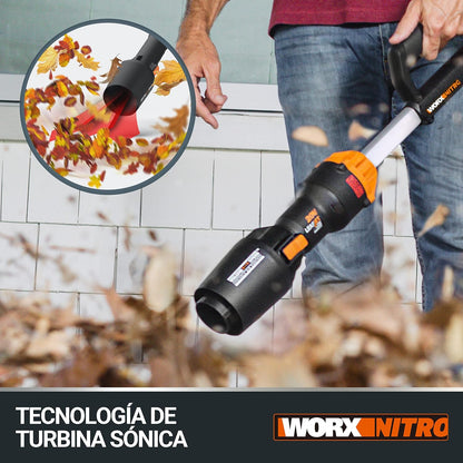 WORX WG543E.9 Soprador de folhas 20 V nitro, super leve 1,7 kgh