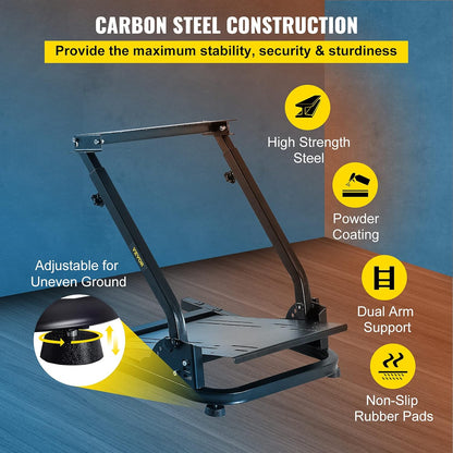 VEVOR Suporte para volante 61 x 45 x 58 - 77 cm, universal dobrável G25 G27 G29 e G920 Wheel Stand Pro, compatível com Logitech [Video Game] preto (YXZG29YXARTZDZ001V0)