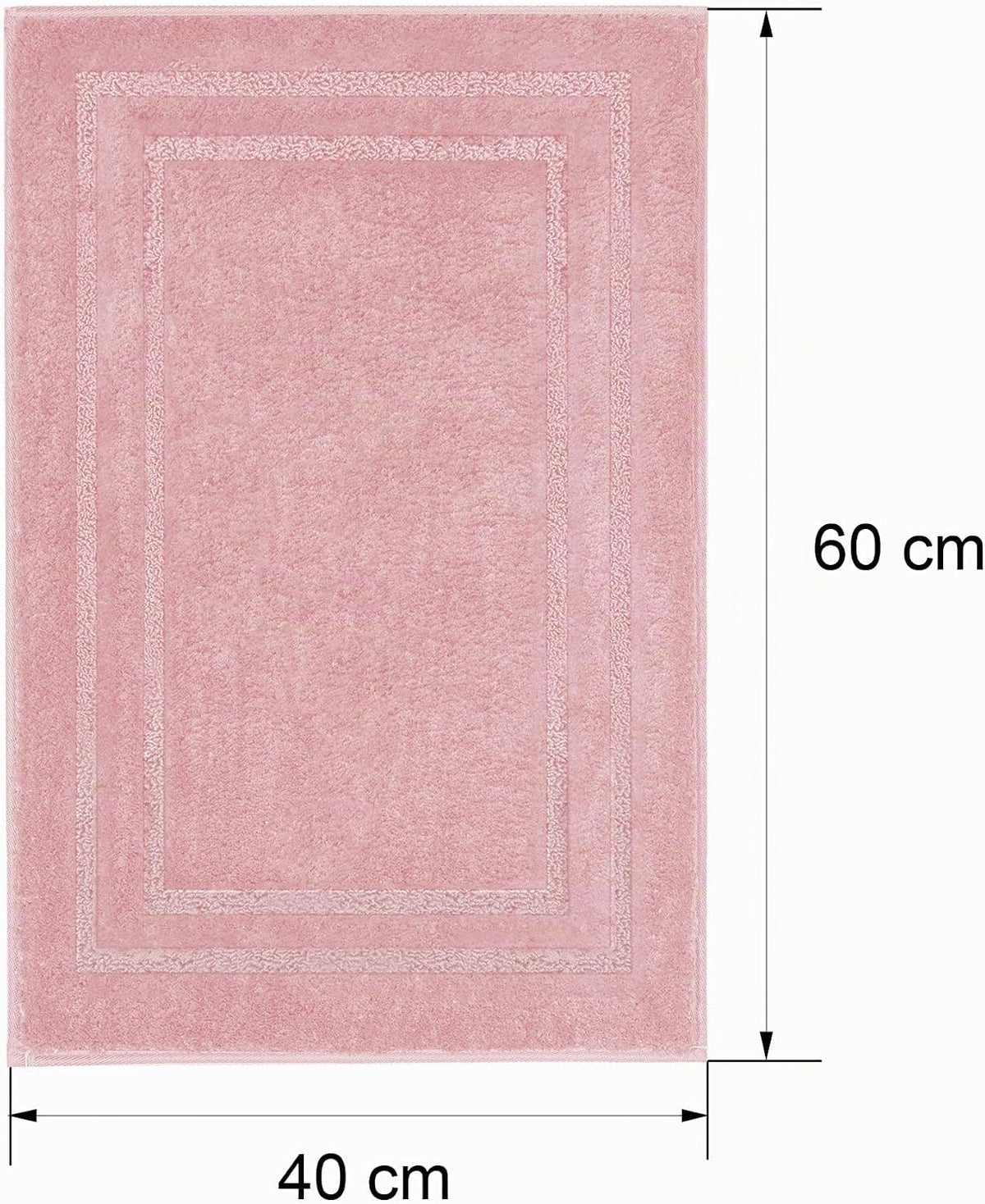 Decomira Tapete de casa de banho antiderrapante | Tapete super absorvente e lavável na máquina | para casa de banho, chuveiro, banheira ou tapete WC | rosa - 40 x 60 cm
