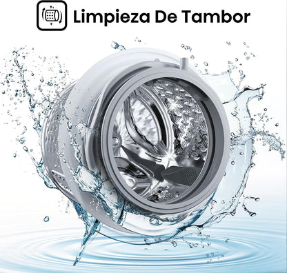 Hisense WFVB7012EM Máquina de lavar a vapor, carregamento frontal de 7 kg, 1200 rpm, 15 programas, controlo inteligente de oscilação de bateria, Display LED, programa rápido, branco [Classe energética D]