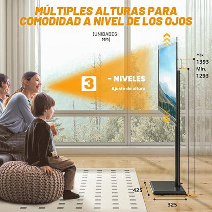 TVON Suporte de chão para TV para televisores de 32 a 60 polegadas suporte de TV