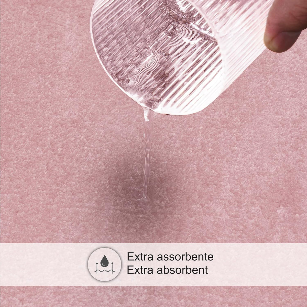 Decomira Tapete de casa de banho antiderrapante | Tapete super absorvente e lavável na máquina | para casa de banho, chuveiro, banheira ou tapete WC | rosa - 40 x 60 cm
