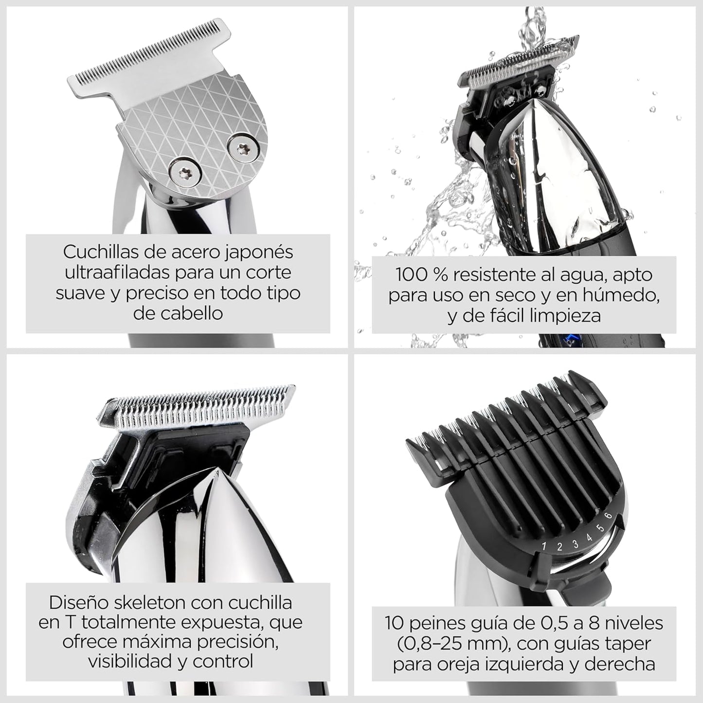 BaByliss Super-X - Aparador de barba metálico, Preto (T996E)