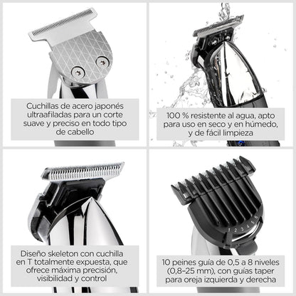 BaByliss Super-X - Aparador de barba metálico, Preto (T996E)
