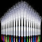Pacote com 152 varinhas de fibra óptica brancas, varinhas luminosas de LED, a granel com 3 modelos piscantes, bastões piscantes para brilhar no escuro, lembrancinhas de festa de aniversário, casamento, Halloween, Natal, 8 cores