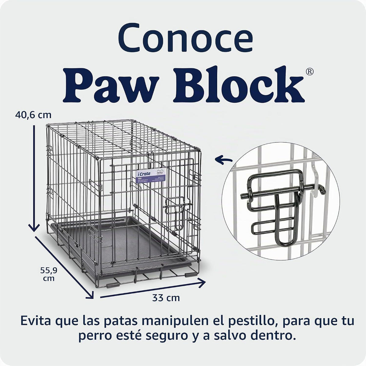 MidWest Homes for Pets ICrate Gaiola dobrável de 59 cm para cães XS, uma única porta com painel divisor, bandeja à prova de fugas e fechos seguros, de arame de metal, portátil e fácil de montar