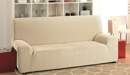 Martina Home Capa de sofá elástica modelo Emilia - cor bege, 3 lugares (170 a 220 cm)
