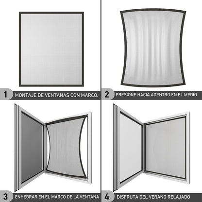Windhager Mosquiteiro para janela com moldura "Pop-Up Screen", 100 x 120 cm
