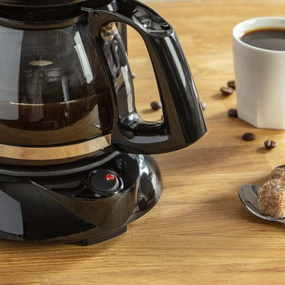Moulinex Principio FG1528 - Cafeteira de filtro 600 W de 0,6 L com função Auto-off e sistema antigotejamento, plástico, cor preto | Capacidade de 6 chávenas, luz indicadora, função Auto Off, anti-gotejamento, peças aptas máquina de lavar louça, FG1528