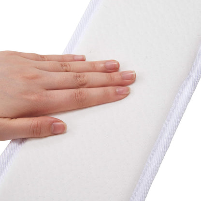 Conector de colchão Qucover Bed Bridge Pad, conversor de tamanho duplo para king size - enchimento instantâneo de espuma hipoalergênica para espaços entre camas, 74 x 5 x 3 polegadas + cinto fixo de 33 pés para hóspedes que ficam em reuniões familiares