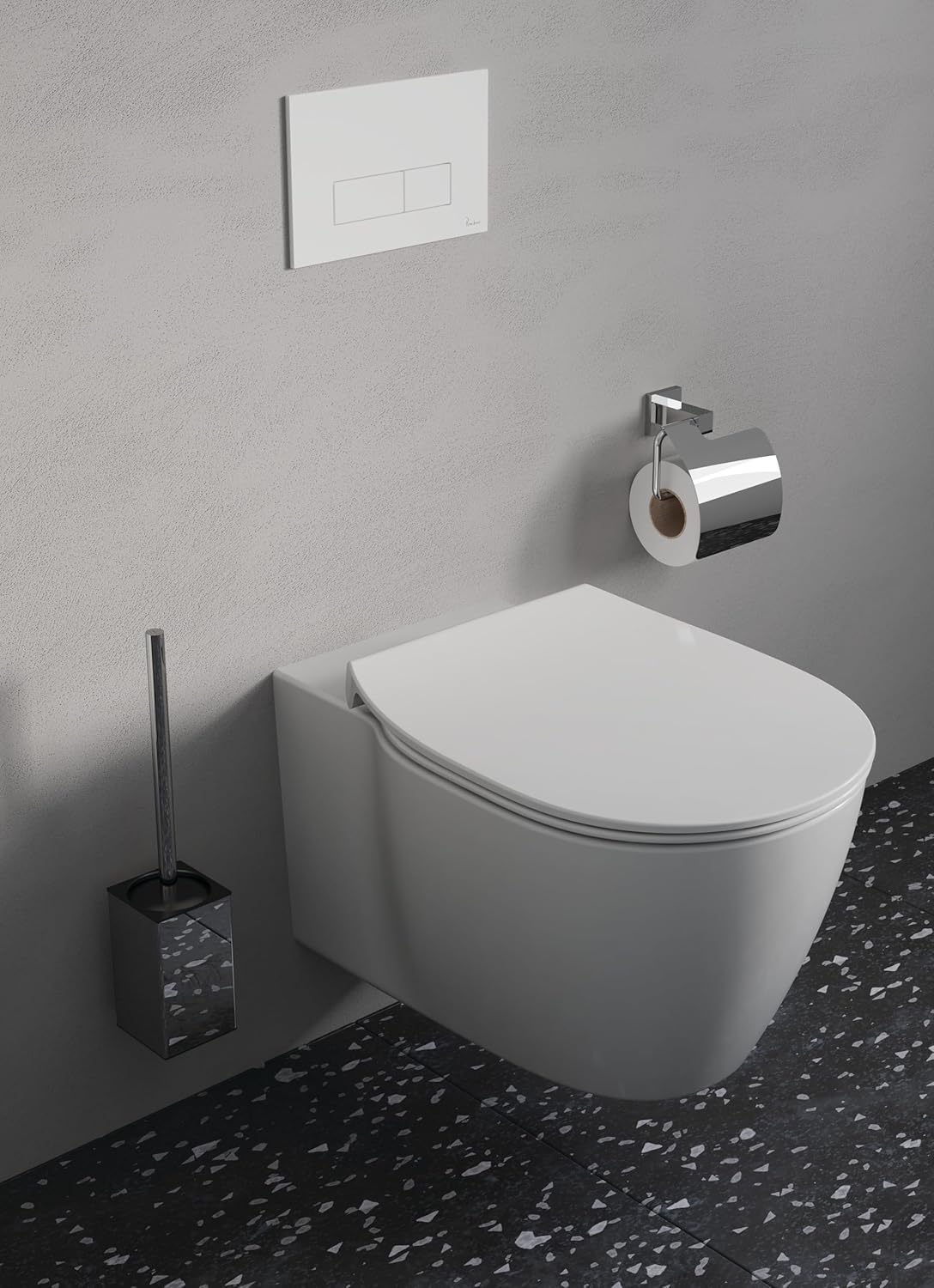 Ideal Standard Connect Tampa de WC, forma arredondada, Assento de sanita durável