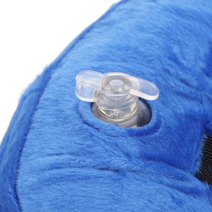 Collar Inflable para Protector de Cuello Suave y Cómodo para Recuperación de Mascotas, Collar Ajustable de PVC en Azul, 1 Unidad (XS)
