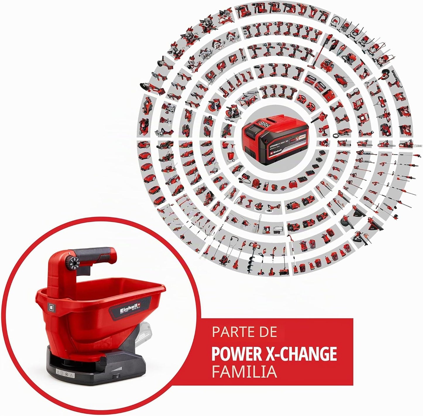 Einhell Espalhador universal - GE-US 18 Li-Solo Power X-Change - 3,3 L, controlo de velocidade de 6 passos