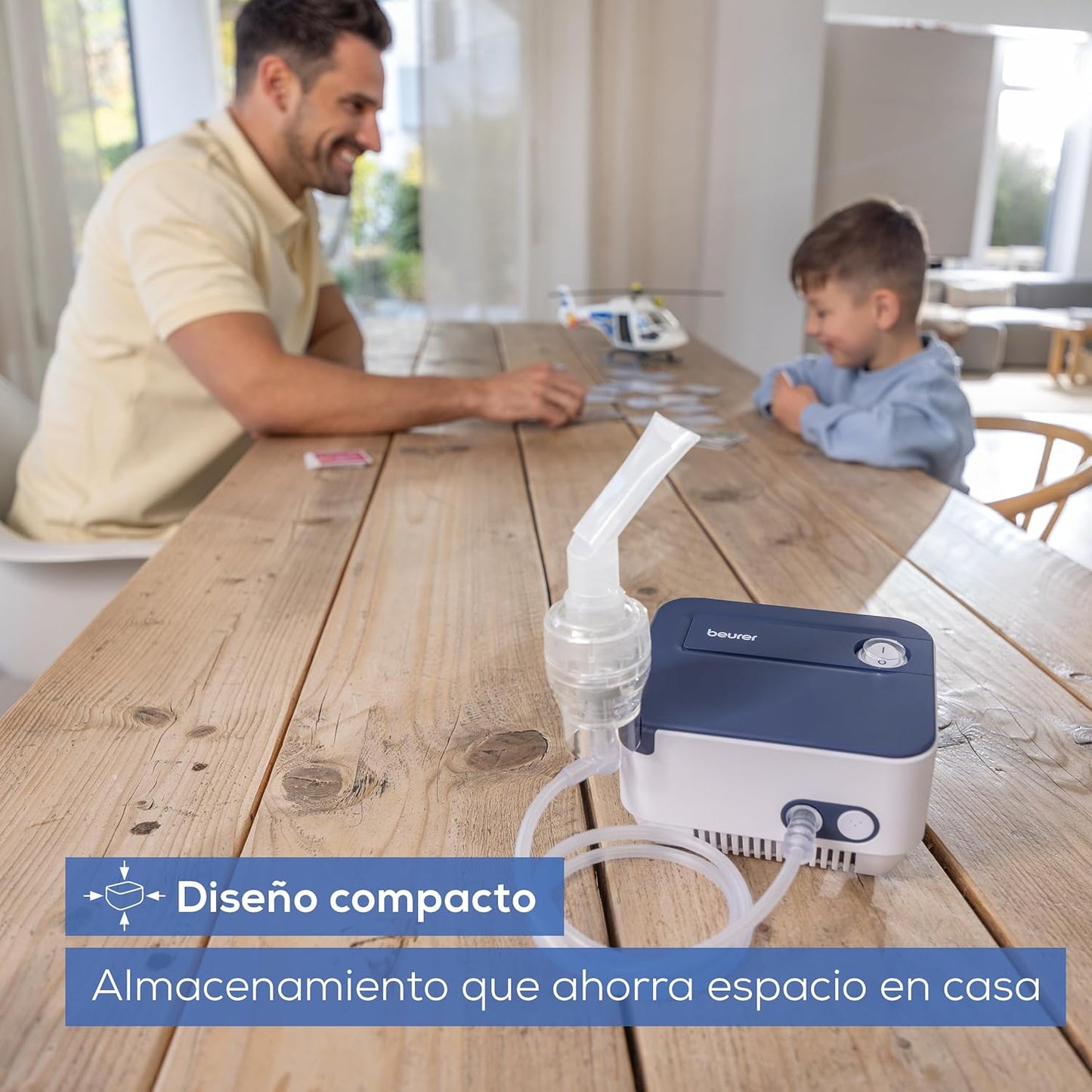 Beurer IH 16 Inalador com tecnologia de ar comprimido com compressor, nebulador, design compacto, para tratamento das vias respiratórias, adequado para adultos e crianças, limpeza simples