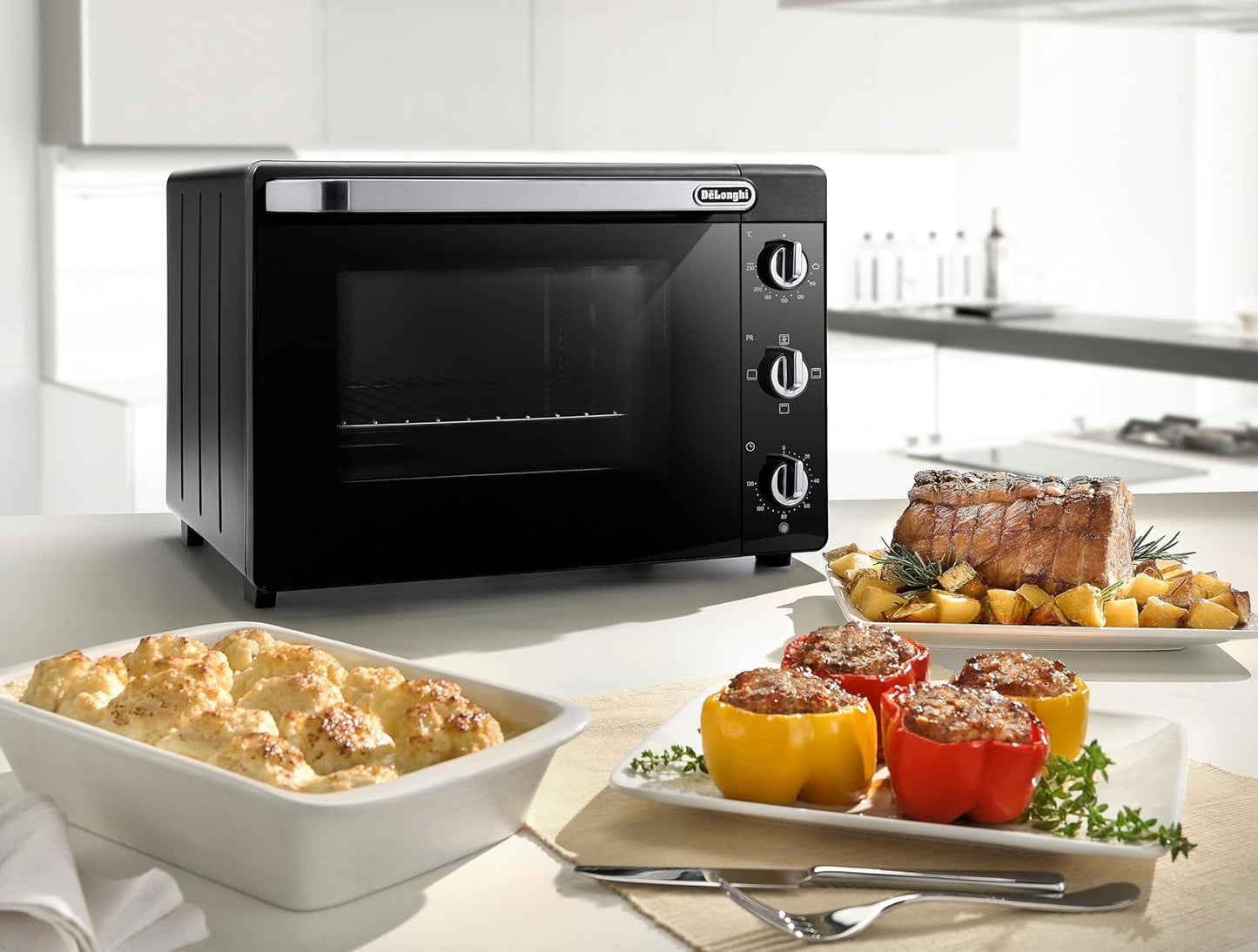 De'Longhi Sortunato 40 litros EO 40112 - Forno de mesa (40 L, 2000 W, de 280 º a 230º, 5 funções, temporizador) [Classe energética A]