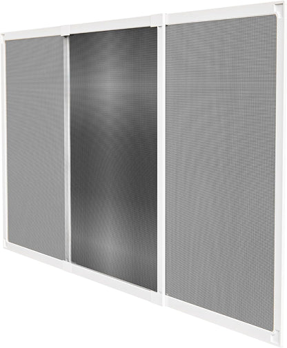 Amig Rede mosquiteira extensível para janelas, instalação sem parafusos, cabe na calha da persiana - 70 x 50 cm, ajustável até 130 cm