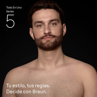 Braun Recortador Tudo em Um Série 5 AIO5565, Kit de Estilo 13em1 Para Barba, Cabelo, Orelhas, Nariz e Corpo, 120 Min, Aparador de Cabelo para Homem com Lâmina Ultra Afiada, Corte Preciso e Eficiente | Kit de Styling 13 em 1 para barba