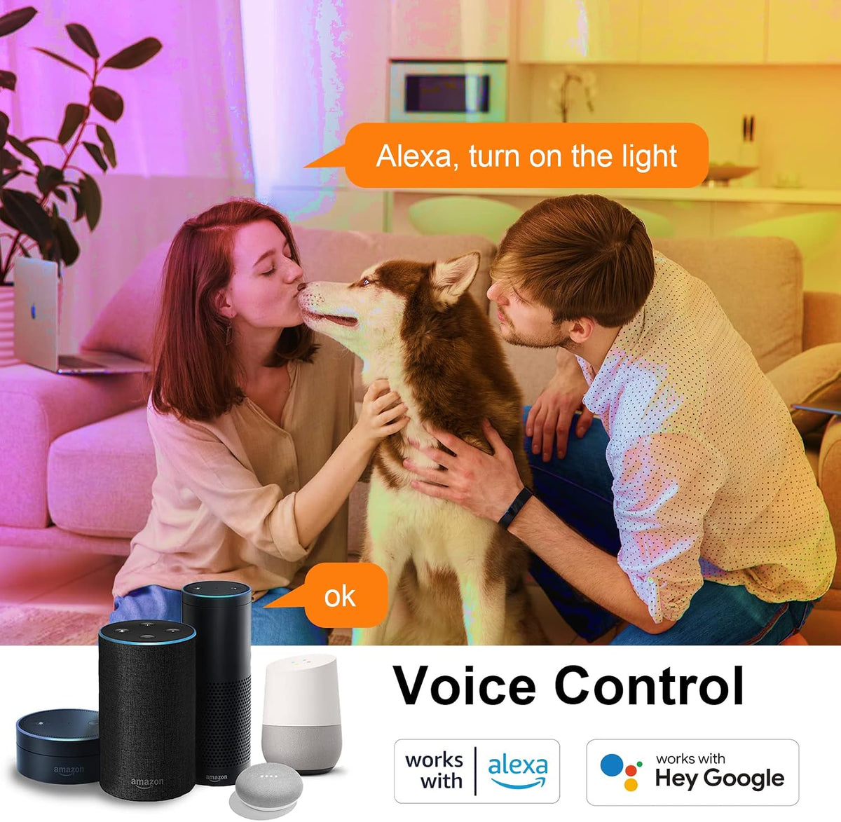ANTELA Lâmpada LED inteligente WiFi E14 806lm, 16 milhões de cores, luz fria quente 2700 a 6500 K, compatível com Alexa e Google Home, vida útil 15000 horas, 2 unidades | Compatível com Alexa, Google Home e Smart Life, 2700-6500K