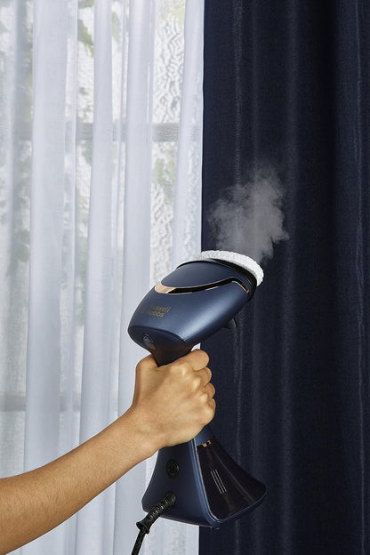 Russell Hobbs Ferro Vertical [1800W, 32g de geração de vapor] Steam Genie Aroma (base de cerâmica, tanque 200 ml, 3 acessórios, difusor de aroma, elimina rugas, plancha e reduz odores) 28041-56