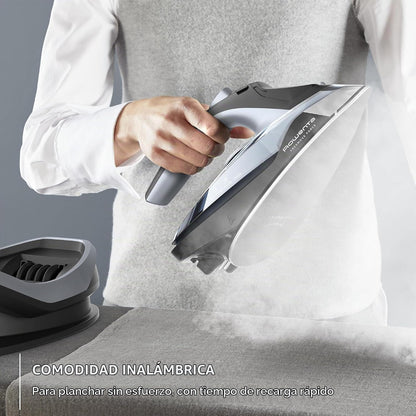Ferro a vapor sem fio Rowenta Freemove Force, com jato de vapor de 200 g/min Potência de 2500 W, eficiente, aquecimento rápido, leve, desligamento automático, sola anti-riscos, anti-gotejamento, DE6720
