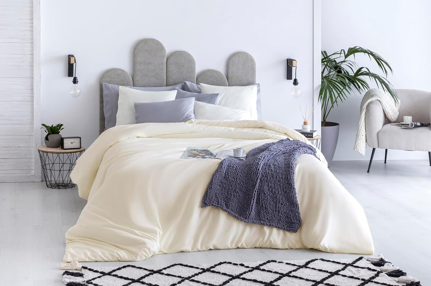 Todocama – Capa nórdica de microfibra para edredão de toque extra macio. (Beig - Cama 200-260x240cm).
