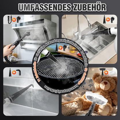 Limpador a vapor portátil, 100% sem químicos, vapor de alta pressão elimina eficazmente poeira, sujidade e gordura, vapor limpeza casa 1050 W 3bar para cozinha, casa de banho, carro, janelas e juntas