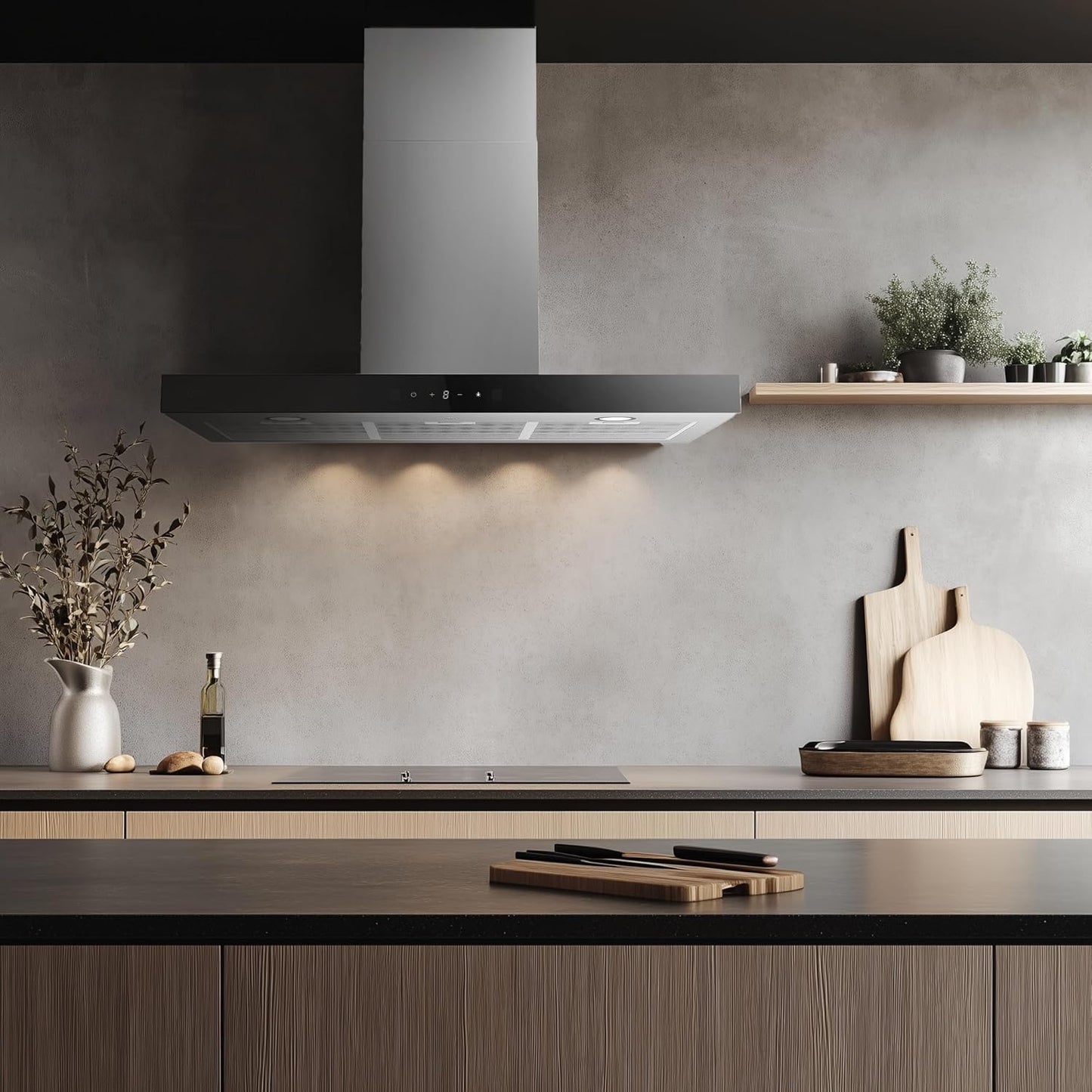 EVVO Exaustor decorativo CE36, 90 cm de largura, potência 650 m³/h