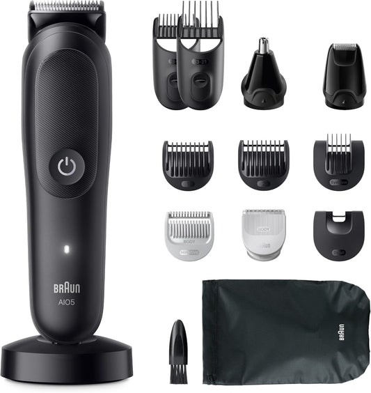 Braun Recortador Tudo em Um Série 5 AIO5565, Kit de Estilo 13em1 Para