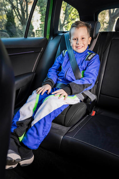 Sparco Elevador infantil de assento de carro preto i-Size para meninos e meninas.