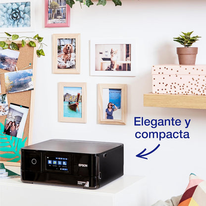 Epson Expression Photo XP-8700, Impressora fotográfica WiFi A4 multifunções 3 em 1 com impressão dupla face (duplex), ecrã tátil, bandeja independente de fotografia, tinta 6 cores, preto