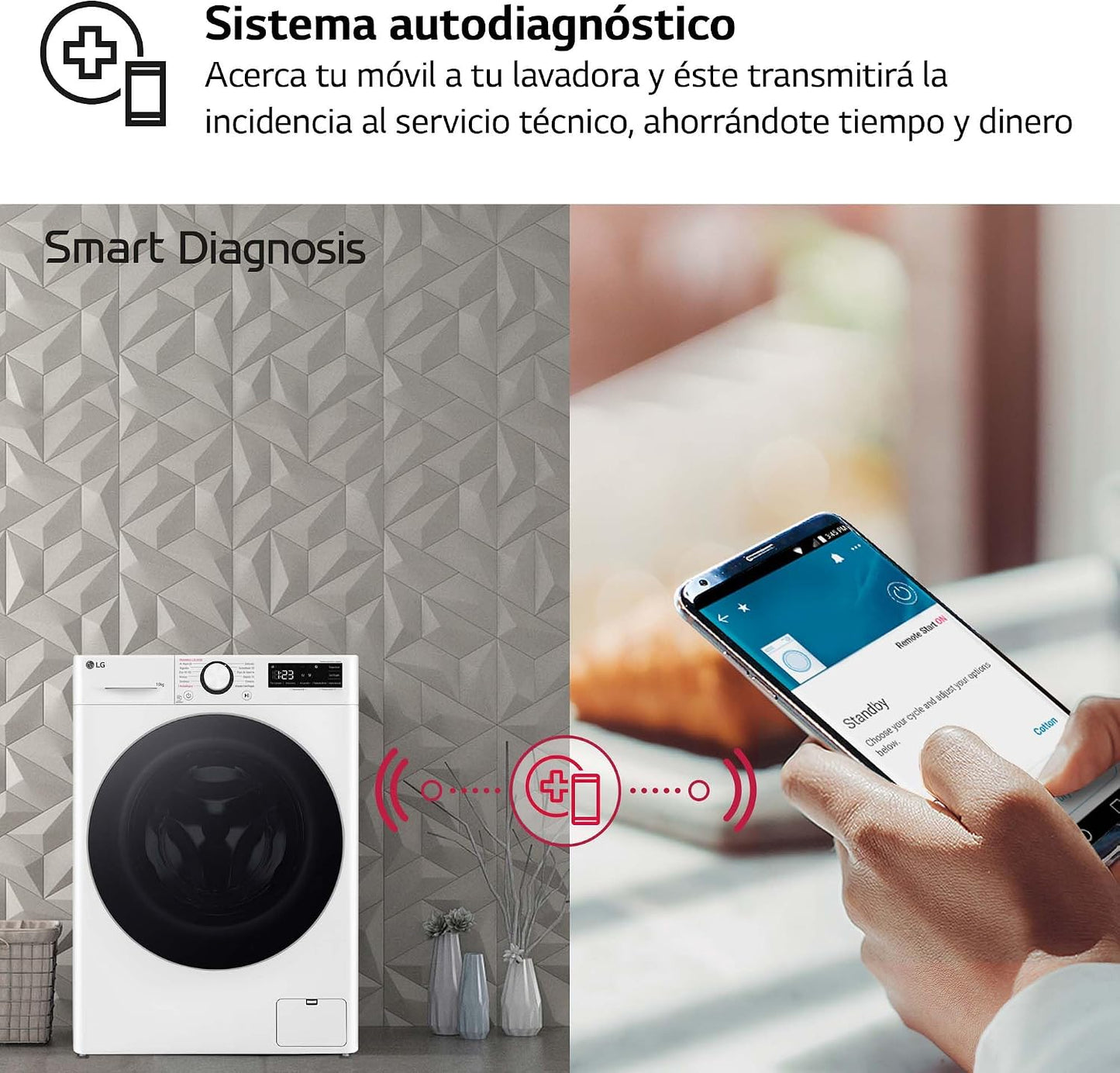 LG F4WR6010A1W - Máquina de lavar Inteligente, 10kg,