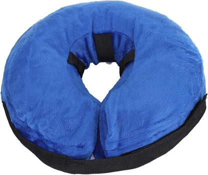 Collar Inflable para Protector de Cuello Suave y Cómodo para Recuperación de Mascotas, Collar Ajustable de PVC en Azul, 1 Unidad (XS)