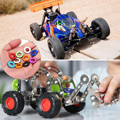sourcing map 16 arruelas planas M8 de alumínio anodizado escareado, diâmetro do orifício de 8 mm, arruelas redondas para parafuso RC/FPV/PC/Drone/acessórios mecânicos, peças de modelo, (azul