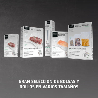 CASO VC 10 - Embaladora a vácuo doméstica compacta - máquina a vácuo de alimentos - costura de soldagem de 30 cm de comprimento e estável - Aplicação gratuita Food Manager - prateado
