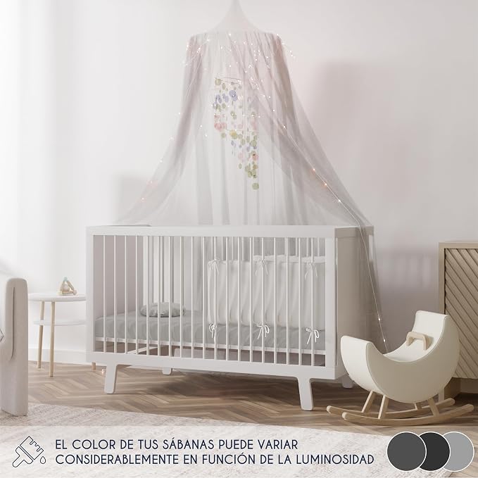 Dreamzie Lençol de baixo de algodão, com elástico | Elástico · Com borracha em todo o contorno · Certificado Oeko-Tex