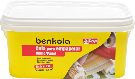 Rayt 1760-85 Benkola papel vinil: Cola de papel de parede. Pronto para uso. Papel de parede ou vinil com parte de trás de papel ou tecido. 2.5 kg