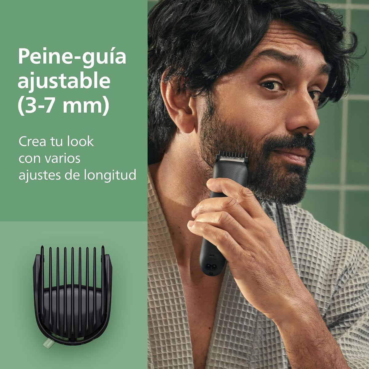 Philips Recortador Tudo em Um Série 3000, Kit 9 em 1, Aparador e Cortador de Cabelo Masculino para Rosto, Cabelo e Corpo, Barba, Lâminas Autoafiáveis Suaves com a Pele, 12 comprimentos, MG3946/15