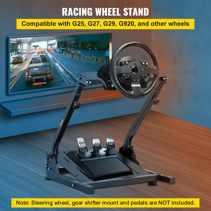 VEVOR Suporte para volante 61 x 45 x 58 - 77 cm, universal dobrável G25 G27 G29 e G920 Wheel Stand Pro, compatível com Logitech [Video Game] preto (YXZG29YXARTZDZ001V0)